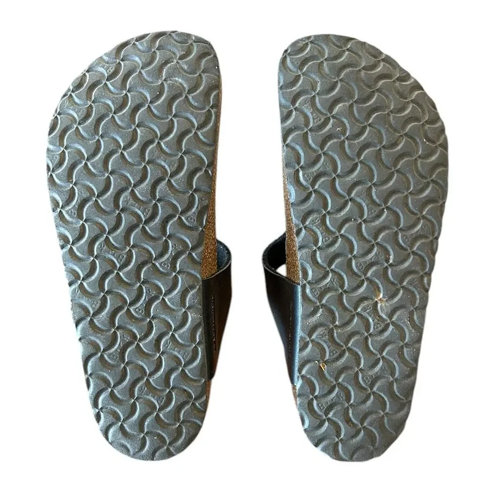 BIRKENSTOCK Girls Gizeh Sandal EU 31 US 13 Kids Black Birko-Flor Thong Slides